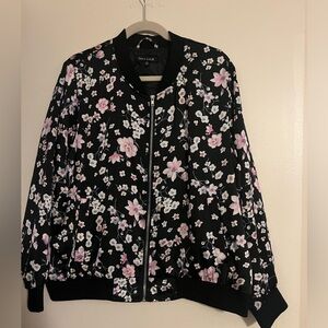 Satin lightweight bomber jacket